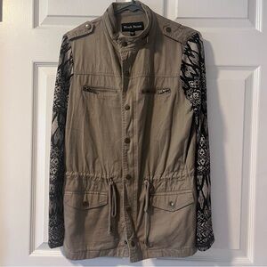 Black Rainn Beige Jacket with Black Accents